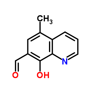 8-羥基-5-甲基-7-喹啉羧醛結(jié)構(gòu)式_5541-74-2結(jié)構(gòu)式