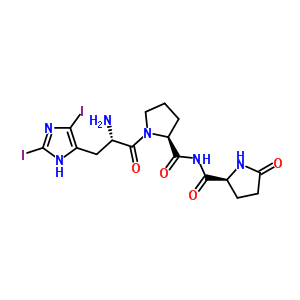 5-Oxoprolyl-2,4(5)-diiodohistidyl-prolinamide Structure,55536-96-4Structure