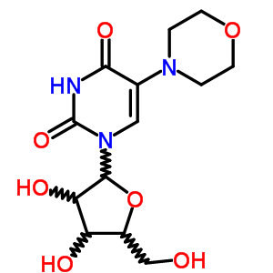 (9CI)-5-(4-嗎啉)-尿苷結(jié)構(gòu)式_55806-51-4結(jié)構(gòu)式