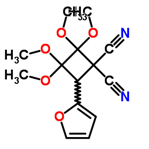 1,1-Cyclobutanedicarbonitrile,4-(2-furanyl)-2,2,3,3-tetramethoxy- Structure,56069-54-6Structure