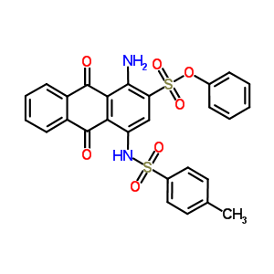 1-Amino-4-(4-methylphenylsulfonamido)-2-anthraquinonesulfonic acid, phenyl ester Structure,56222-83-4Structure