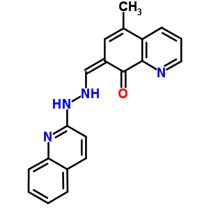 7-Quinolinecarboxaldehyde,8-hydroxy-5-methyl-, 2-(2-quinolinyl)hydrazone Structure,5659-13-2Structure