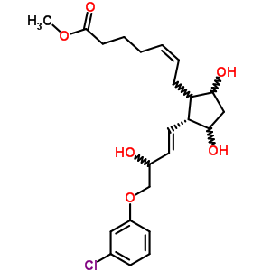 (Z)-7-[2beta-[(1E,3R)-3-羥基-4-(3-氯苯氧基)-1-丁烯基]-3alpha,5alpha-二羥基環(huán)戊烷-1alpha-基]-5-庚烯酸甲酯結(jié)構(gòu)式_56687-85-5結(jié)構(gòu)式