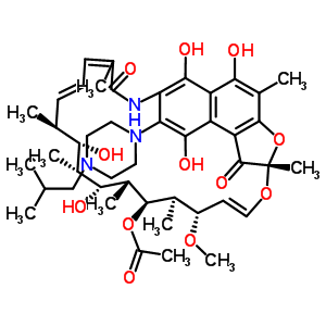 Rifamycin, 3-[4-(2-methylpropyl)-1-piperazinyl]- Structure,57184-22-2Structure