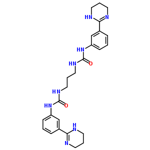 3-[3-(1,4,5,6-Tetrahydropyrimidin-2-yl)phenyl]-1-[3-[[3-(1,4,5,6-tetrahydropyrimidin-2-yl)phenyl]carbamoylamino]propyl]urea Structure,5726-76-1Structure