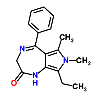 8-Ethyl-3,7-dihydro-6,7-dimethyl-5-phenylpyrrolo[3,4-e]-1,4-diazepin-2(1h)-one Structure,57435-88-8Structure