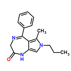 3,7-Dihydro-6-methyl-5-phenyl-7-propylpyrrolo[3,4-e]-1,4-diazepin-2(1h)-one Structure,57435-93-5Structure