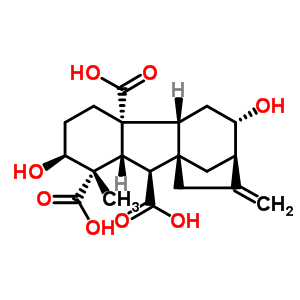 (1Alpha,2beta,4aalpha,4bbeta,6alpha,10beta)-2,6-dihydroxy-1-methyl-8-methylenegibbane-1,4a,10-tricarboxylic acid Structure,57672-81-8Structure