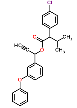 4-Chloro-α-(1-methylethyl)benzeneacetic acid 1-(3-phenoxyphenyl)-2-propynyl ester Structure,57731-67-6Structure