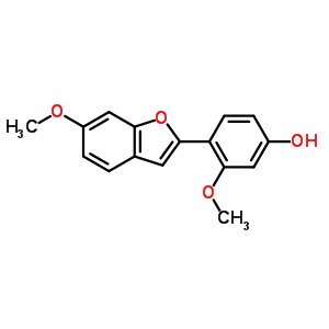 3-Methoxy-4-(6-methoxybenzofuran-2-yl)phenol Structure,57800-41-6Structure