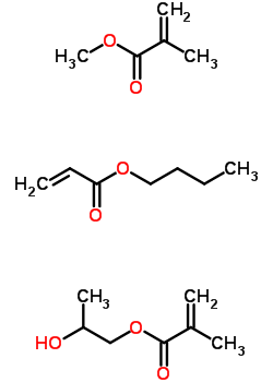 2-甲基-2-丙烯酸甲酯與 2-丙烯酸丁酯和 1,2-丙二醇單(2-甲基-2-丙烯酸酯)聚合物結(jié)構(gòu)式_57876-47-8結(jié)構(gòu)式