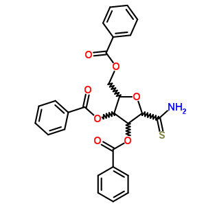 (3,4-Dibenzoyloxy-5-carbamothioyloxolan-2-yl)methyl benzoate Structure,57944-10-2Structure