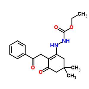 n-[(5,5-二甲基-3-氧代-2-甲磺?；?1-環(huán)己烯yl)氨基]氨基甲酸乙酯結(jié)構(gòu)式_58137-28-3結(jié)構(gòu)式