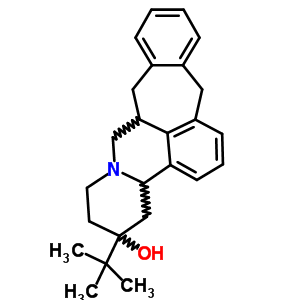 5-(1,1-二甲基乙基)-3b,4,6,7,9,9a,10,15-八氫-5H-苯并[5,6]環(huán)庚并[1,2,3-去]吡啶并[2,1-a]異喹啉-5-醇結(jié)構(gòu)式_58371-68-9結(jié)構(gòu)式