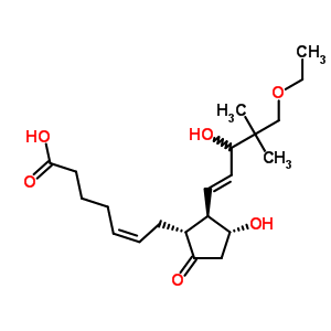 (Z)-7-[(1R,2R,3R)-2-[(E)-5-乙氧基-3-羥基-4,4-二甲基戊-1-烯基]-3-羥基-5-氧代環(huán)戊基]庚-5-烯酸結(jié)構(gòu)式_58687-40-4結(jié)構(gòu)式