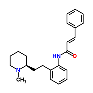 (E)-N-[2-[2-[(2S)-1-甲基-2-哌啶基]乙基]苯基]-3-苯基-丙-2-烯酰胺結(jié)構(gòu)式_58754-46-4結(jié)構(gòu)式