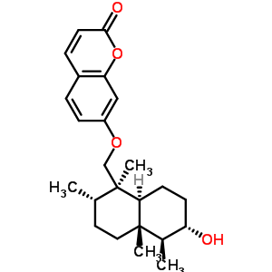 Rel-7-[[(1r,2s,4ar,5s,6s,8as)-decahydro-6-hydroxy-1,2,4a,5-tetramethyl-1-naphthalenyl]methoxy]-2h-1-benzopyran-2-one Structure,58939-88-1Structure