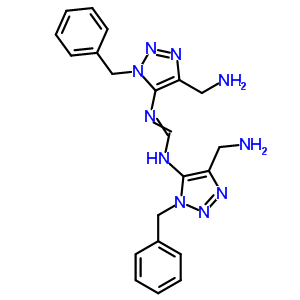 Methanimidamide,n,n-bis[4-(aminomethyl)-1-(phenylmethyl)-1h-1,2,3-triazol-5-yl]- Structure,58950-35-9Structure