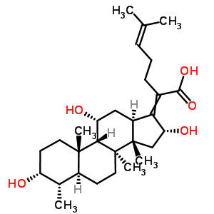 6-甲基-2-[(3alpha,4alpha,5alpha,8alpha,9beta,11alpha,13alpha,14beta,16alpha)-3,11,16-三羥基-4,8,10,14-四甲基性甾n-17-亞基]-5-庚烯酸結(jié)構(gòu)式_5951-83-7結(jié)構(gòu)式