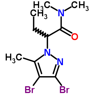 2-(3,4-Dibromo-5-methyl-pyrazol-1-yl)-n,n-dimethyl-butanamide Structure,60060-75-5Structure