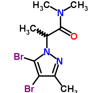 2-(4,5-Dibromo-3-methyl-pyrazol-1-yl)-n,n-dimethyl-propanamide Structure,60060-92-6Structure