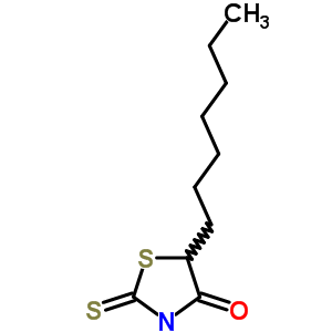 4-Thiazolidinone, 5-heptyl-2-thioxo- Structure,60369-82-6Structure