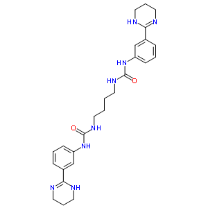 3-[3-(1,4,5,6-Tetrahydropyrimidin-2-yl)phenyl]-1-[4-[[3-(1,4,5,6-tetrahydropyrimidin-2-yl)phenyl]carbamoylamino]butyl]urea Structure,6056-08-2Structure