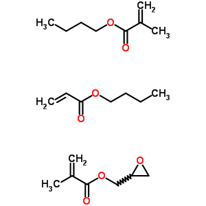 2-Methyl-2-propenoic acid butyl ester polymer with butyl 2-propenoate and oxiranylmethyl 2-methyl-2-propenoate Structure,61156-85-2Structure