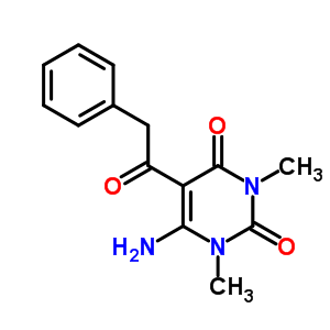 2,4(1H,3h)-pyrimidinedione,6-amino-1,3-dimethyl-5-(2-phenylacetyl)- Structure,61317-76-8Structure