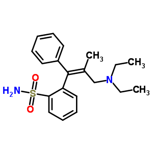 2-[(Z)-3-diethylamino-2-methyl-1-phenyl-prop-1-enyl]benzenesulfonamide Structure,61766-87-8Structure