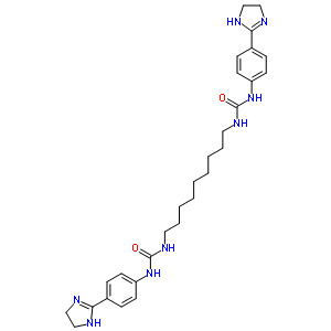 3-[4-(4,5-Dihydro-1h-imidazol-2-yl)phenyl]-1-[9-[[4-(4,5-dihydro-1h-imidazol-2-yl)phenyl]carbamoylamino]nonyl]urea Structure,6199-47-9Structure