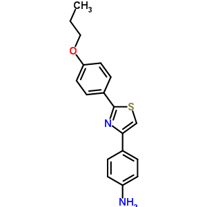 4-[2-(4-Propoxyphenyl)-1,3-thiazol-4-yl]aniline Structure,62178-12-5Structure