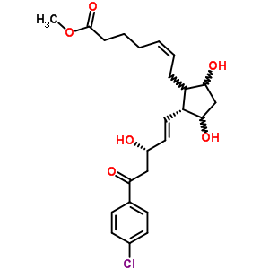 (Z)-7-[(1R)-2beta-[(E,S)-5-(4-氯苯基)-3-羥基-5-氧代-1-戊烯基]-3alpha,5alpha-二羥基環(huán)戊烷-1alpha-基]-5-庚烯酸甲酯結(jié)構(gòu)式_62429-46-3結(jié)構(gòu)式