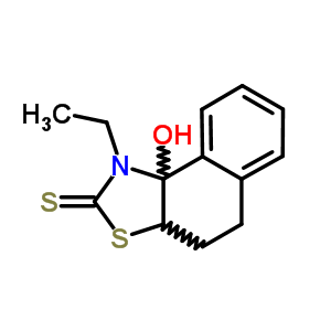 1-Ethyl-3a,4,5,9b-tetrahydro-9b-hydroxynaphtho[1,2-d]thiazole-2(1h)-thione Structure,63123-24-0Structure