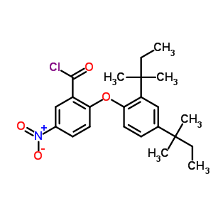 2-[2,4-Bis(1,1-dimethylpropyl)phenoxy]-5-nitro-benzoyl chlorid Structure,63134-22-5Structure