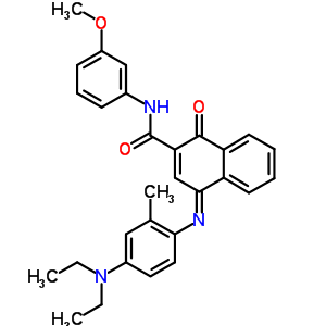 4-[[4-(Diethylamino)-2-methylphenyl]imino]-1,4-dihydro-n-(3-methoxyphenyl)-1-oxo-2-naphthalenecarboxamide Structure,63149-18-8Structure