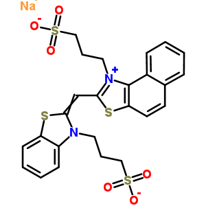 1-(3-Sulfopropyl)-2-((3-(3-sulfopropyl)-2(3h)-benzothiazolylidene)methyl)-naphtho(1,2-d)thiazolium inner salt sodium salt Structure,63149-36-0Structure