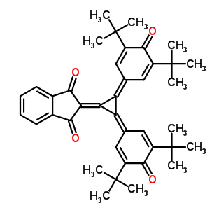 2-[2,3-雙[3,5-雙(1,1-二甲基乙基)-4-氧代-2,5-環(huán)己二烯-1-基]環(huán)亞丙基]-1H-茚-1,3(2H)-二酮結(jié)構(gòu)式_63165-94-6結(jié)構(gòu)式