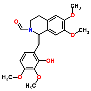 (Z)-3,4-dihydro-1-(2-hydroxy-3,4-dimethoxybenzylidene)-6,7-dimethoxyisoquinoline-2(1h)-carbaldehyde Structure,63490-92-6Structure