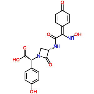 (3S,alphar)-3-[[[(Z)-羥基亞胺](4-羥基苯基)乙?；鵠氨基]-alpha-(4-羥基苯基)-2-氧代-1-吖丁啶乙酸結構式_63555-59-9結構式