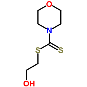 4-Morpholinecarbodithioic acid, 2-hydroxyethyl ester Structure,63868-54-2Structure