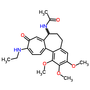 (S)-7-乙酰氨基-6,7-二氫-10-乙基氨基-1,2,3-三甲氧基苯并[a]庚搭烯-9(5H)-酮結(jié)構(gòu)式_63917-70-4結(jié)構(gòu)式