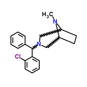 3-[O-chlorophenyl (phenyl)methyl ]-8-methyl-3,8-diazabicyclo[3.2.1]octane Structure,63992-06-3Structure