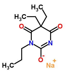 5,5-Diethyl-1-propyl-2-sodiooxy-4,6(1h,5h)-pyrimidinedione Structure,64038-05-7Structure