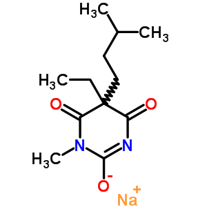 5-Ethyl-5-isopentyl-1-methyl-2-sodiooxy-4,6(1h,5h)-pyrimidinedione Structure,64038-15-9Structure