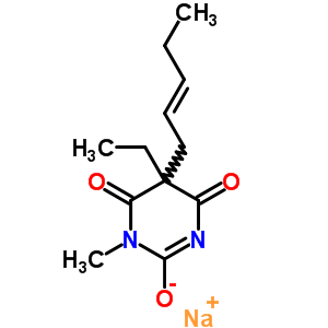 5-Ethyl-1-methyl-5-(2-pentenyl)-2-sodiooxy-4,6(1h,5h)-pyrimidinedione Structure,64038-20-6Structure