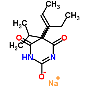 5-(1-Ethyl-1-propenyl)-5-isopropyl-2-sodiooxy-4,6(1h,5h)-pyrimidinedione Structure,64038-26-2Structure