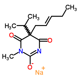 5-Isopropyl-1-methyl-5-(2-pentenyl)-2-sodiooxy-4,6(1h,5h)-pyrimidinedione Structure,64038-31-9Structure