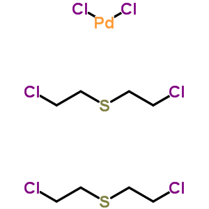 Bis(di(beta-chloroethyl)sulfide) palladous chloride Structure,64047-28-5Structure