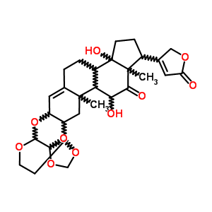 2Alpha,3beta-[[(3ar,4s,7ar)-7,7alpha-dihydro-4h-1,3-dioxolo[4,5-c]pyran-3a,4(6h)-diyl]bis(oxy)]-11alpha,14-dihydroxy-12-oxocarda-4,20(22)-dienolide Structure,64144-98-5Structure